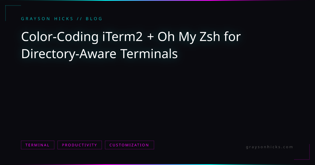 Color-Coding iTerm2 + Oh My Zsh for Directory-Aware Terminals ...